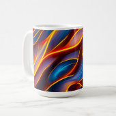 Mug Flammes rouges bleues Abstraites (Devant gauche)
