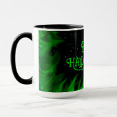 Mug Flammes vertes dans le ciel étoilé (Gauche)