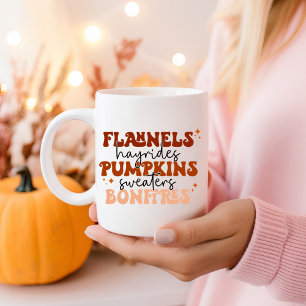 Mug Flanelles Promenades en Charrette Potirons Écharpe