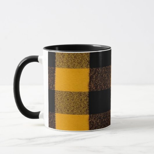 Mug Flannel Buffalo Plaid Yellow lumberjack texture (Gauche)