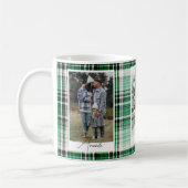 Mug Flannelle de famille Cosy Dark Green & Mint Plaid  (Gauche)