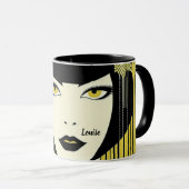 Mug Flapper des années 1920. Personnalisé (Devant droit)