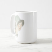 Mug Flapper Fashion Sketch - Femme avec Casquette (Devant gauche)