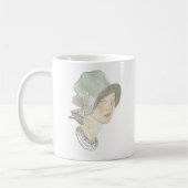 Mug Flapper Fashion Sketch - Femme avec Casquette (Gauche)