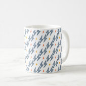 Mug Flash. Éclair Motif sans couture. Arrière-plan (Devant droit)