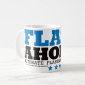 Mug Flashaholic - drogué final de lampe-torche - bleu (Devant gauche)