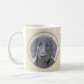 Mug Flat-Coated Retriever Painting - Original Dog Art (Gauche)