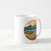 Mug Flathead Lake Montana Emblème de pêche nautique (Devant droit)