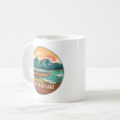Mug Flathead Lake Montana Emblème de pêche nautique (Devant gauche)