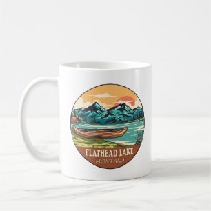 Mug Flathead Lake Montana Emblème de pêche nautique