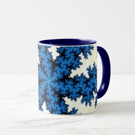 Mug Fléau de neige bleu Chine (Devant droit)