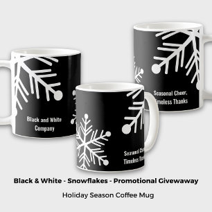 Mug Fléau de neige noir et blanc minimal