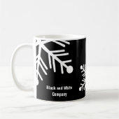 Mug Fléau de neige noir et blanc minimal (Gauche)