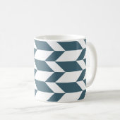 Mug Flèche à deux tons gras Chevron Bleu Bleu Bleu (Devant droit)