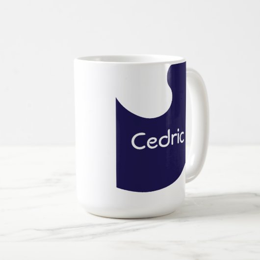 Mug Flèche bleue et blanche (Devant droit)