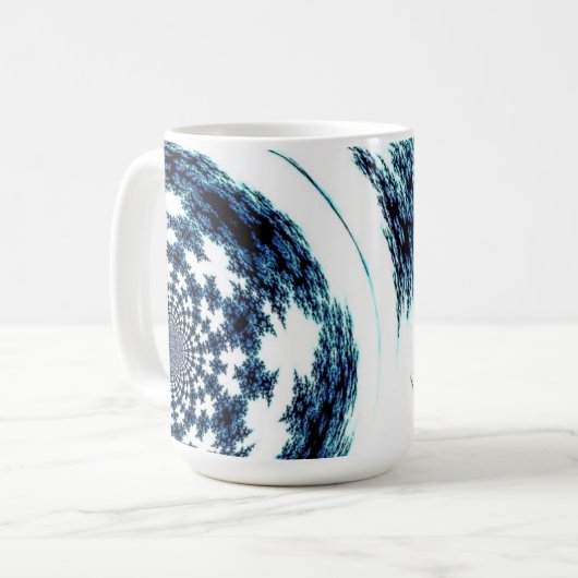 Mug Flèche Bleue Fil Fractale Conception (Devant gauche)
