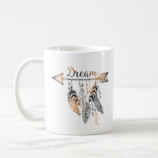 Mug Flèche Boho et rêve de plume (Gauche)