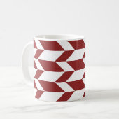 Mug Flèche Chevron Gras Deux Tons Blancs Rouge (Devant gauche)