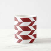 Mug Flèche Chevron Gras Deux Tons Blancs Rouge (Centre)