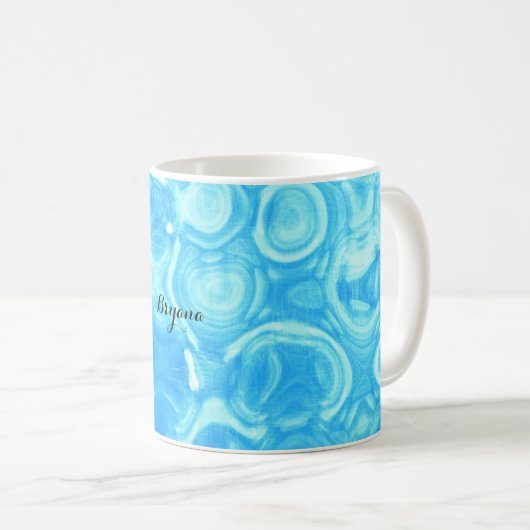 Mug Flèche d'art circulaire Vintage bleu (Devant droit)