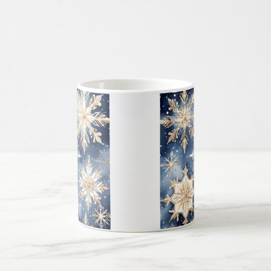 Mug Flèche de neige bleu et or (Centre)