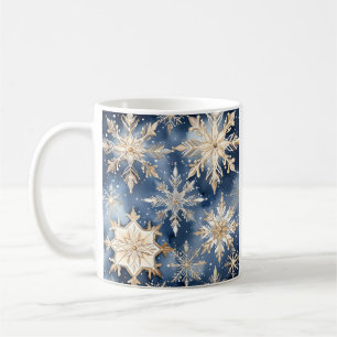 Mug Flèche de neige bleu et or