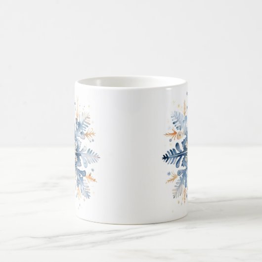 Mug Flèche de neige bleu et or (Centre)