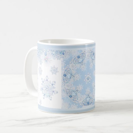 Mug Flèche de neige bleu glace (Devant gauche)