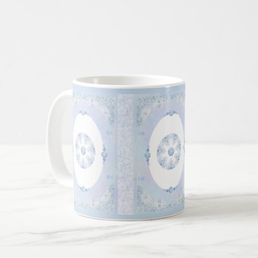 Mug Flèche de neige bleu glace (Devant gauche)