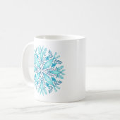 Mug Flèche de neige bleu turquoise en hiver (Devant gauche)