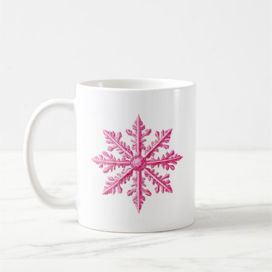 Mug Flèche de neige rose (Gauche)
