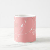 Mug Flèche de neige rose du milieu du siècle élégant h (Centre)