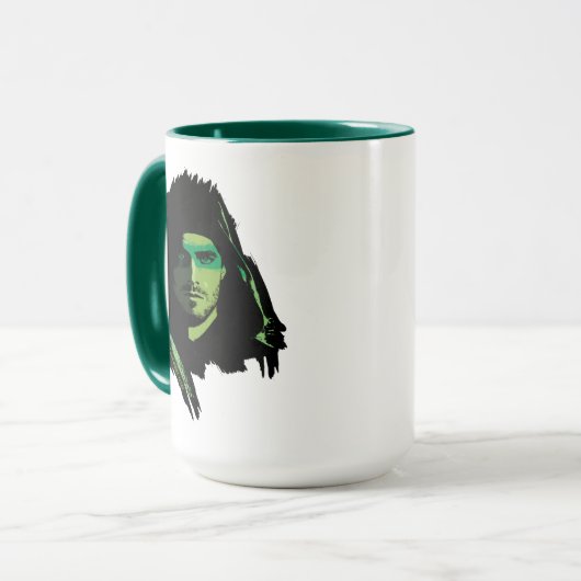 Mug Flèche | Découpe verte avec flèche (Devant gauche)
