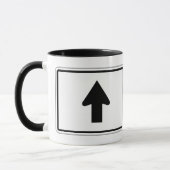Mug Flèche directionnelle, poteau de signalisation, (Gauche)