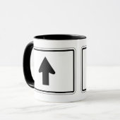 Mug Flèche directionnelle, poteau de signalisation, (Devant gauche)