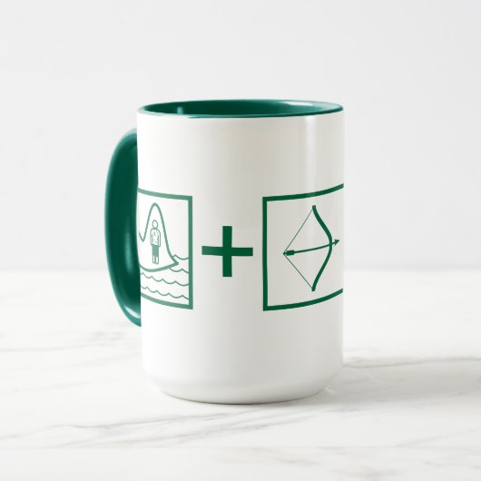 Mug Flèche | Équation de flèche verte (Devant gauche)