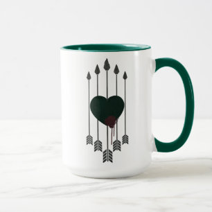 Mug Flèche Flèches percutées dans le coeur
