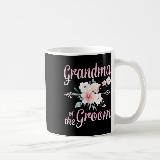 Mug Flèche Fleur Joyeuse Grand-Mère De L'Épouse Groom (Droite)
