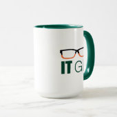 Mug Flèche | Graphique de lunettes pour filles IT (Devant droit)