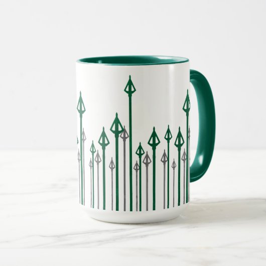 Mug Flèche | Graphique Flèches verticales (Devant droit)