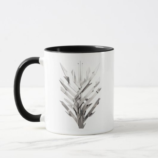 Mug Flèche parallèle en platine avec texte (Gauche)