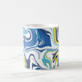 Mug Flèches Abstraites en bleu, jaune et blanc (Centre)