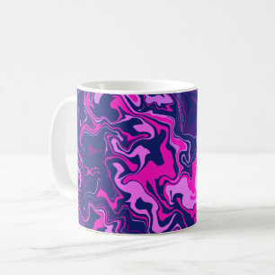Mug Flèches Abstraites en bleu rose, violet et marine