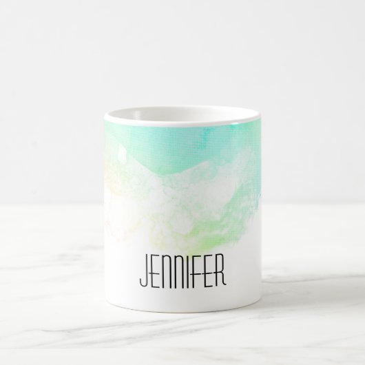 Mug Flèches Abstraites vert et bleu (Centre)