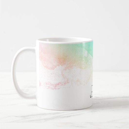 Mug Flèches Abstraites vert et bleu (Gauche)