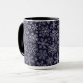 Mug Flèches blanches sur bleu (Devant gauche)
