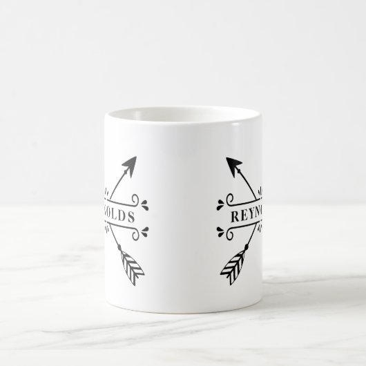 Mug Flèches croisées rustiques avec nom ID615 (Centre)