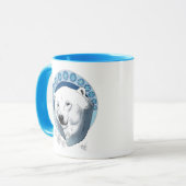 Mug Flèches de neige Ours Polaire Art Nouveau (Devant gauche)