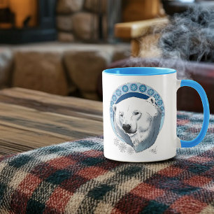 Mug Flèches de neige Ours Polaire Art Nouveau
