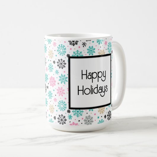 Mug Flèches de neige rétro (Devant droit)